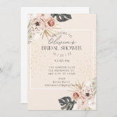 Blush Rose & Orchid Bridal Shower Invitation 招待状 (正面/裏面)