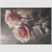 Blush Rose Pair Decoupage 薄葉紙 (正面)