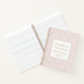 Blush Rose Pattern Journal | Custom Title & Name ノートブック (内部)
