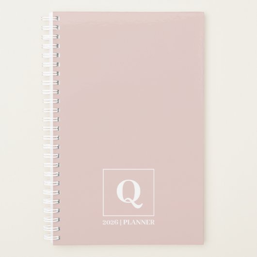 Blush Rose Personalized 2026 Planner プランナー手帳 (正面)