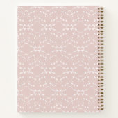 Blush Rose Vine Pattern Journal | Custom Name ノートブック (裏面)