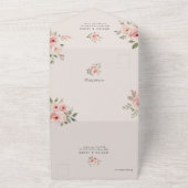 Blush Roses Editable Elegant Wedding  オールインワン招待状 (外側)