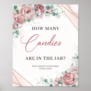 Blush roses How Many Candies Are In The Jar Poster ポスター