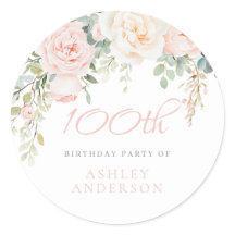 Blush & Sage エレガントな花 100歳の誕生日パーティー