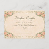 Blush Sage Floral Garden Diapper Raffle エンクロージャーカード (正面)