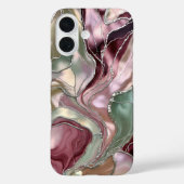 Blush Sage Marble Phone Case Gold Abstract Case-Mate iPhoneケース (裏面)
