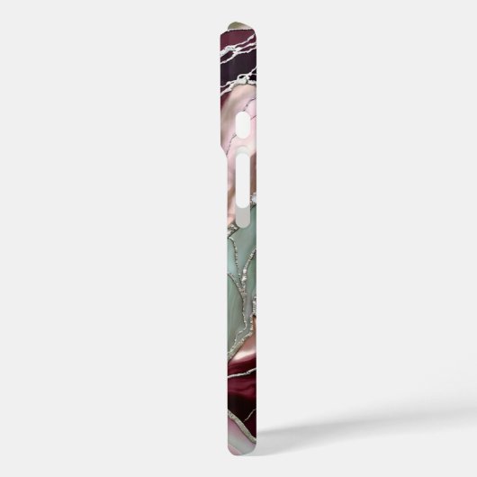 Blush Sage Marble Phone Case Gold Abstract Case-Mate iPhoneケース (裏面 / 左)