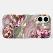 Blush Sage Marble Phone Case Gold Luxury Case-Mate iPhoneケース (裏面 (横))