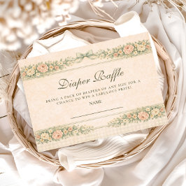 Blush Sage Rose Arch Diapper Raffle エンクロージャーカード