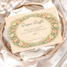 Blush Sage Rose Garden Diapper Raffle エンクロージャーカード