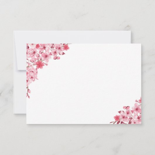 Blush Sakura Wedding – Spring Floral  RSVP (裏面)