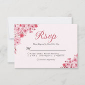 Blush Sakura Wedding – Spring Floral  RSVP (正面)