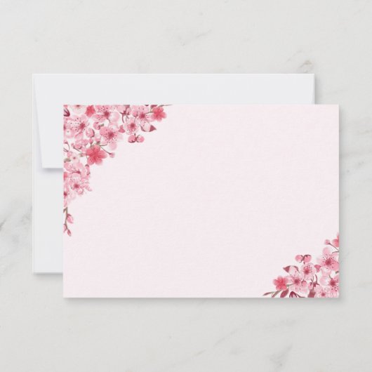 Blush Sakura Wedding – Spring Floral  RSVP (裏面)