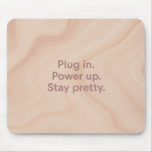 Blush & sand Plug In AI アート マウスパッド (正面)