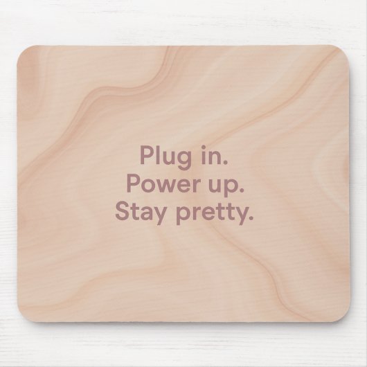 Blush & sand Plug In AI アート マウスパッド (正面)