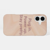 Blush & sand Plug In Ai アート iPhone 16ケース (裏面横)