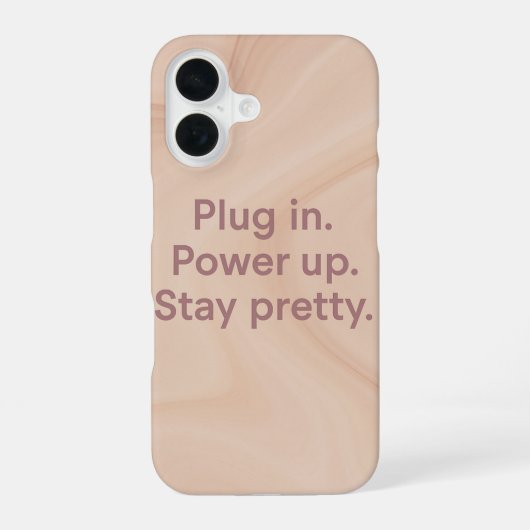 Blush & sand Plug In Ai アート iPhone 16ケース (裏面)
