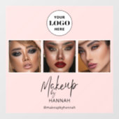 Blush Script Logo Photo Makeup Studio ウィンドウサイン (シート)