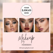 Blush Script Logo Photo Makeup Studio ウィンドウサイン (シート2)