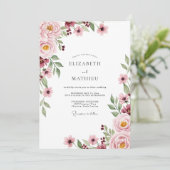 Blush Serene Romantic Wedding 招待状 (スタンド正面)