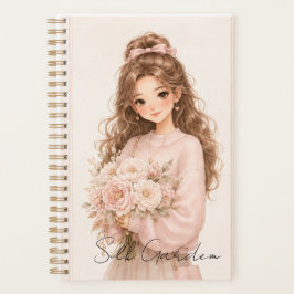 Blush Silk Garden フラワープランナー 編集可能 プランナー手帳