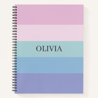 Blush Sky Pastel Olivia 名前ノートブック ノートブック