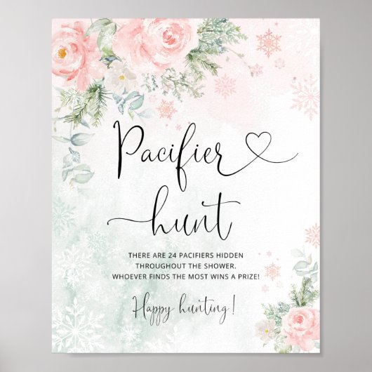 Blush snowflakes Pacifier hunt game Poster ポスター (正面)