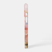 Blush Sovereign - ピンク＆ゴールド大理石風スマホケース iPhone 16ケース (左側面)