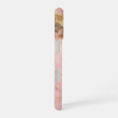 Blush Sovereign - ピンク＆ゴールド大理石風スマホケース iPhone 16ケース (右側面)