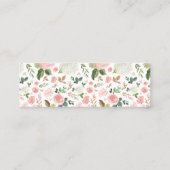 Blush Spring Floral | ウェディングウェブサイトカード スキニー名刺 (裏面)