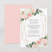 Blush Spring Floral | ウェディング詳細カード 出欠カード (正面/裏面)
