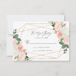 Blush Spring Floral | ウェディングRSVPカード 出欠カード