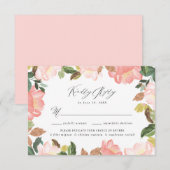Blush Spring Floral | 食事の選択があるRSVPカード 出欠カード (正面/裏面)
