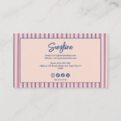 Blush Stripe Boutique Monogram 名刺 (裏面)