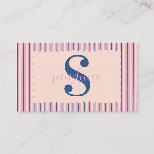 Blush Stripe Photo Boutique Branding 名刺 (正面)