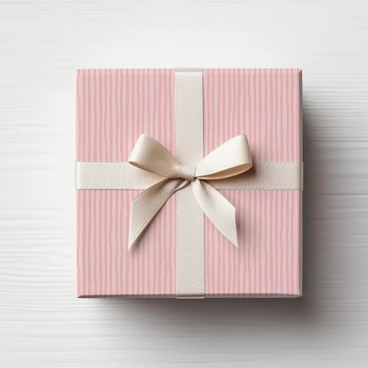 Blush Striped Minimal Wrapping Paper ラッピングペーパー