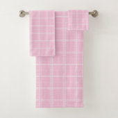 Blush Tartan Bath Towels Elegant Everyday Luxury バスタオルセット (インサイチュ)