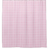 Blush Tartan Curtain Modern Pink Bathroom Accent シャワーカーテン (正面)