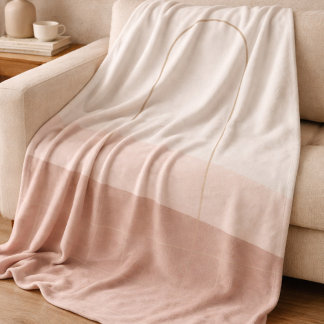 Blush Taupe Arch Fleece Blanket フリースブランケット
