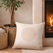 Blush Taupe Sun Glow Throw Pillow クッション