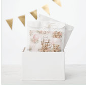 blush teddy bear Floral favor bag フェイバーバッグ