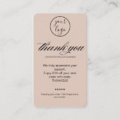 Blush Thank You Card Discount Code Review Business 名刺 (正面)