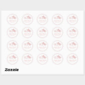 Blush Toile de Jouy Cupid Wedding Favor Stickers ラウンドシール (シート)