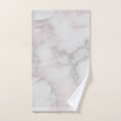 Blush tones pink rose gold white marble pattern バスタオルセット (ハンドタオル)