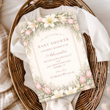 Blush Tulip And Lily Garden Baby Shower