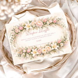 Blush Tulip And Lily Garden Diapper Raffle エンクロージャーカード