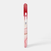 Blush Veil Luxury Soft Pink watercolor gold iPhone 16ケース (左側面)