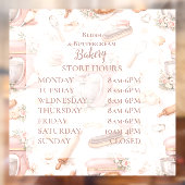 Blush Vintage Patisserie Bakery Business ウィンドウサイン (シート2)