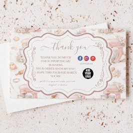 Blush Vintage Patisserie Bakery Business サンキューカード