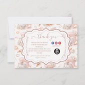 Blush Vintage Patisserie Bakery Business サンキューカード (正面)